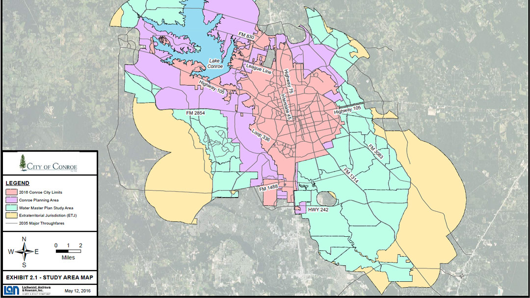 Water Model And Master Plan City Of Conroe Lan